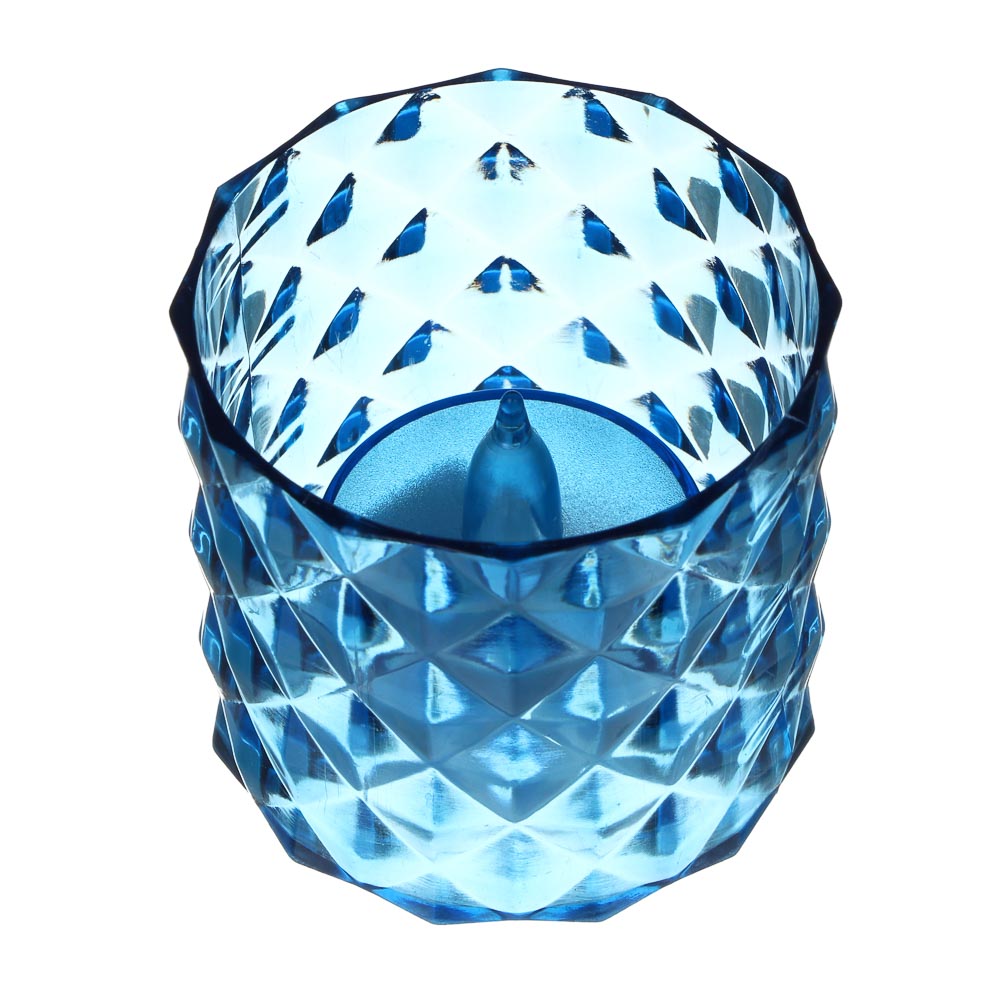 СНОУ БУМ Светильник декор. LED в виде свечи в стакане, 5,9х5,4см, PS, 3хAG10, 1 режим, 4 дизайна - #3