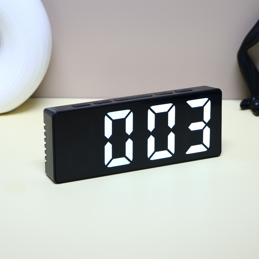 LADECOR CHRONO Будильник электронный, 8,2x5,5x3,3 см, 3xAAA, пластик, цвет корпуса черный - #5