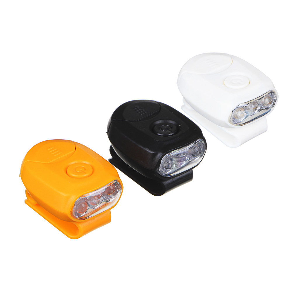 ЕРМАК Фонарик на кепку, 3 LED, 2xCR2032, 1 режим, пластик - #1