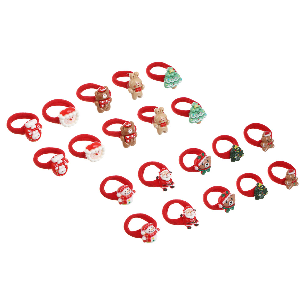 Резинки для волос 10 шт, тм ЮНИLOOK, d3см, полимер, 2 дизайна, #5 - #1