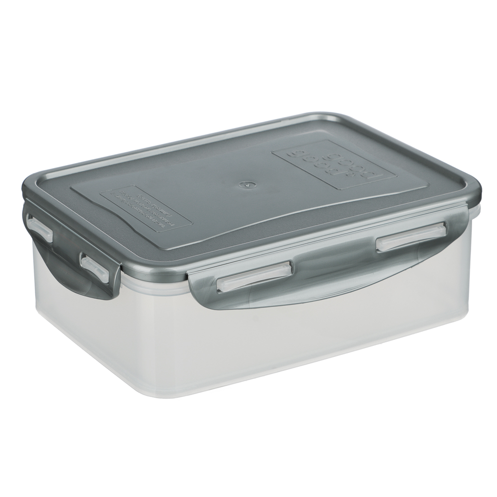 Контейнер герметичный для СВЧ с защелками, 1,1л, 205х135х67мм, пластик - #1