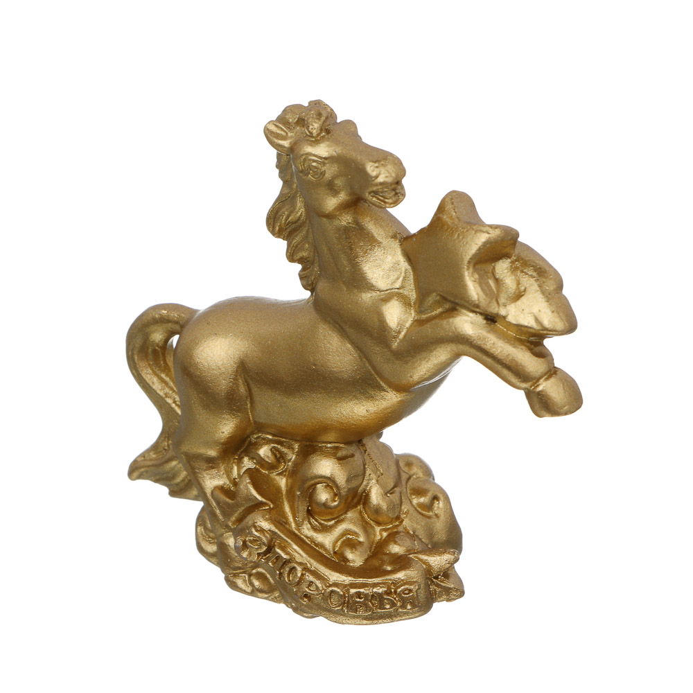 СНОУ БУМ Фигурка лошадки 7x4x7 см, золото, полистоун, 4 вида - #3