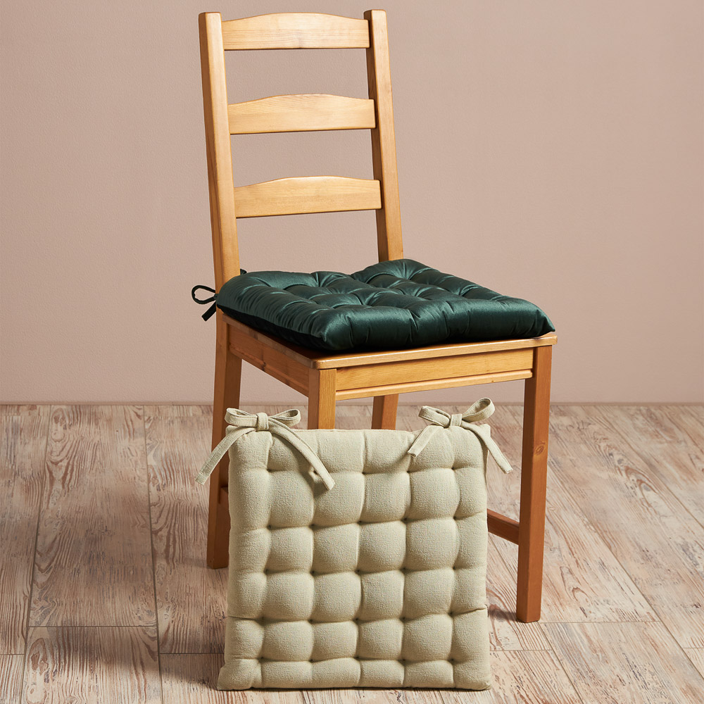 PROVANCE Эвкалипт Подушка на стул, 100% хлопок, 38x38см, зелёный - #9