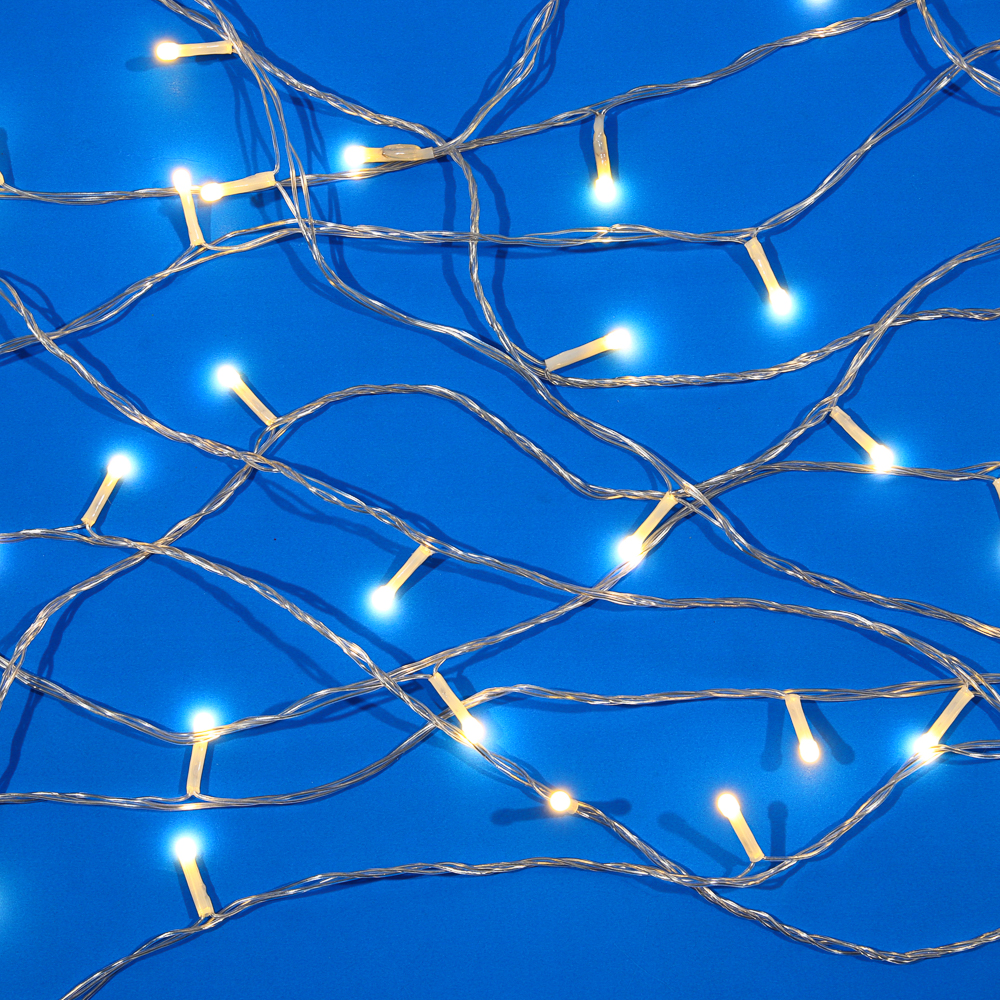 СНОУ БУМ Гирлянда эл. вьюн 20м, 120LED, шампань, 8 режимов, ПВХ прозрачный, 220В - #1