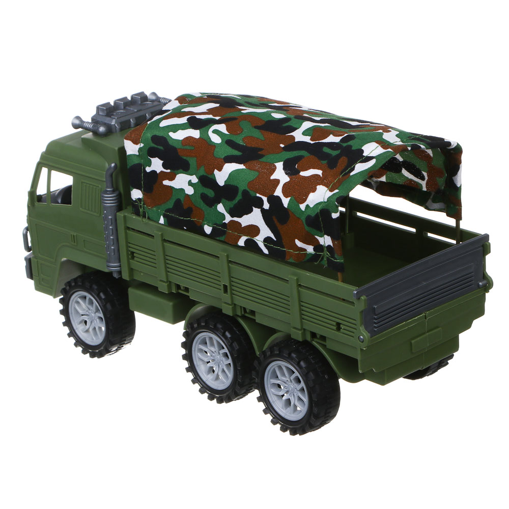 ИГРОЛЕНД Грузовик с солдатиком "Военная операция", инерция, РР, хлопок, 28х11х15 см - #7