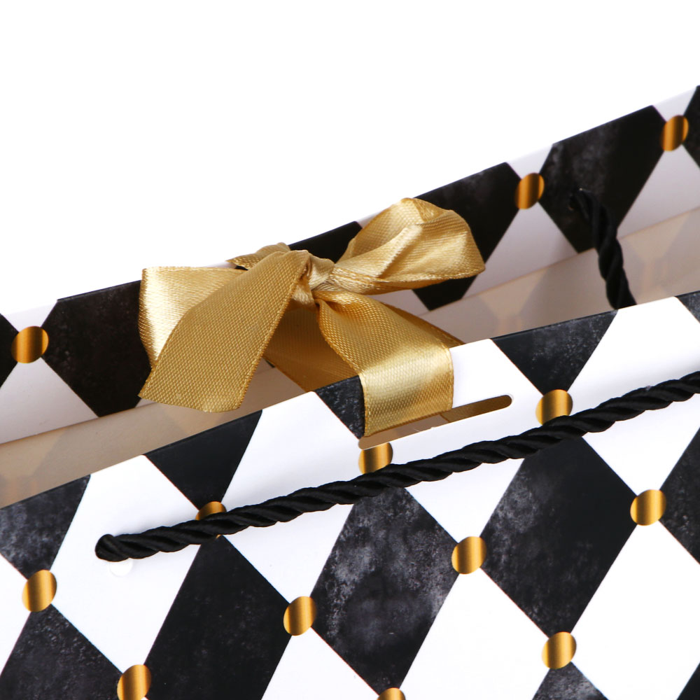 ВСЁГАЗИН Пакет подарочный, высококачест.бумага, с атласной лентой, цвет.принт, 32x25x11 см - #3