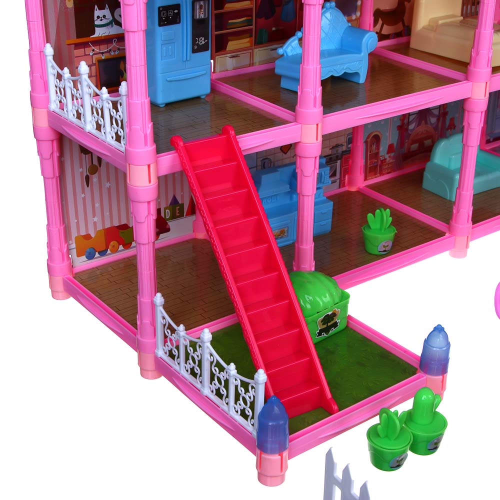 ИГРОЛЕНД Дом для куклы с акс., питомцами и  куклой, ABS, PP, - #10