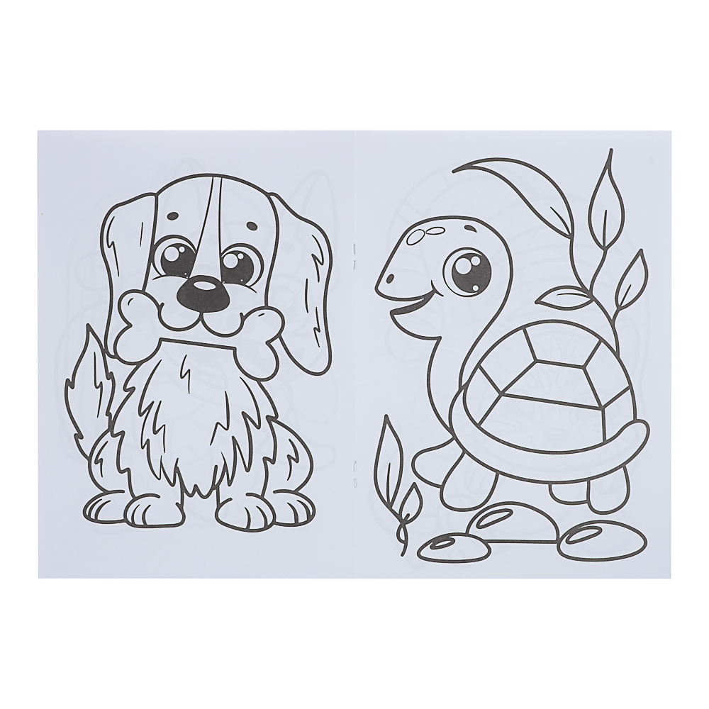 ПРОФ-ПРЕСС Раскраска с мелками, бумага, 16,5х23см, 16 стр, 5 дизайнов - #26