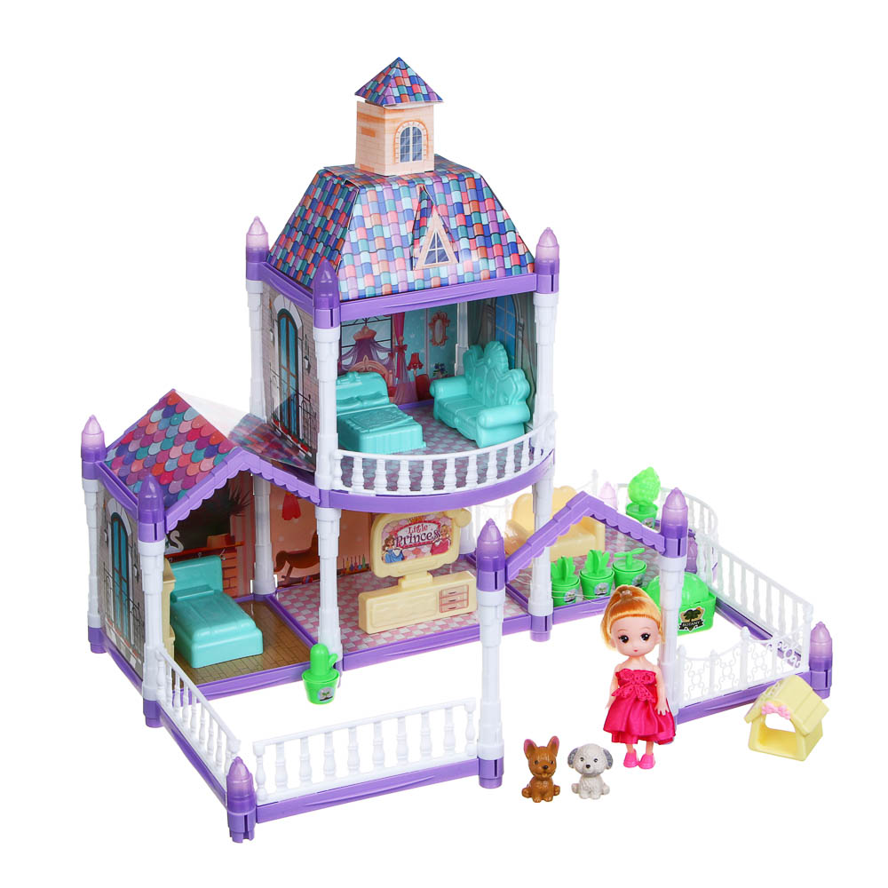 ИГРОЛЕНД Дом для куклы с акс. питомцами и куклой, ABS, PP, полиэстер, 30х8х23 см - #4