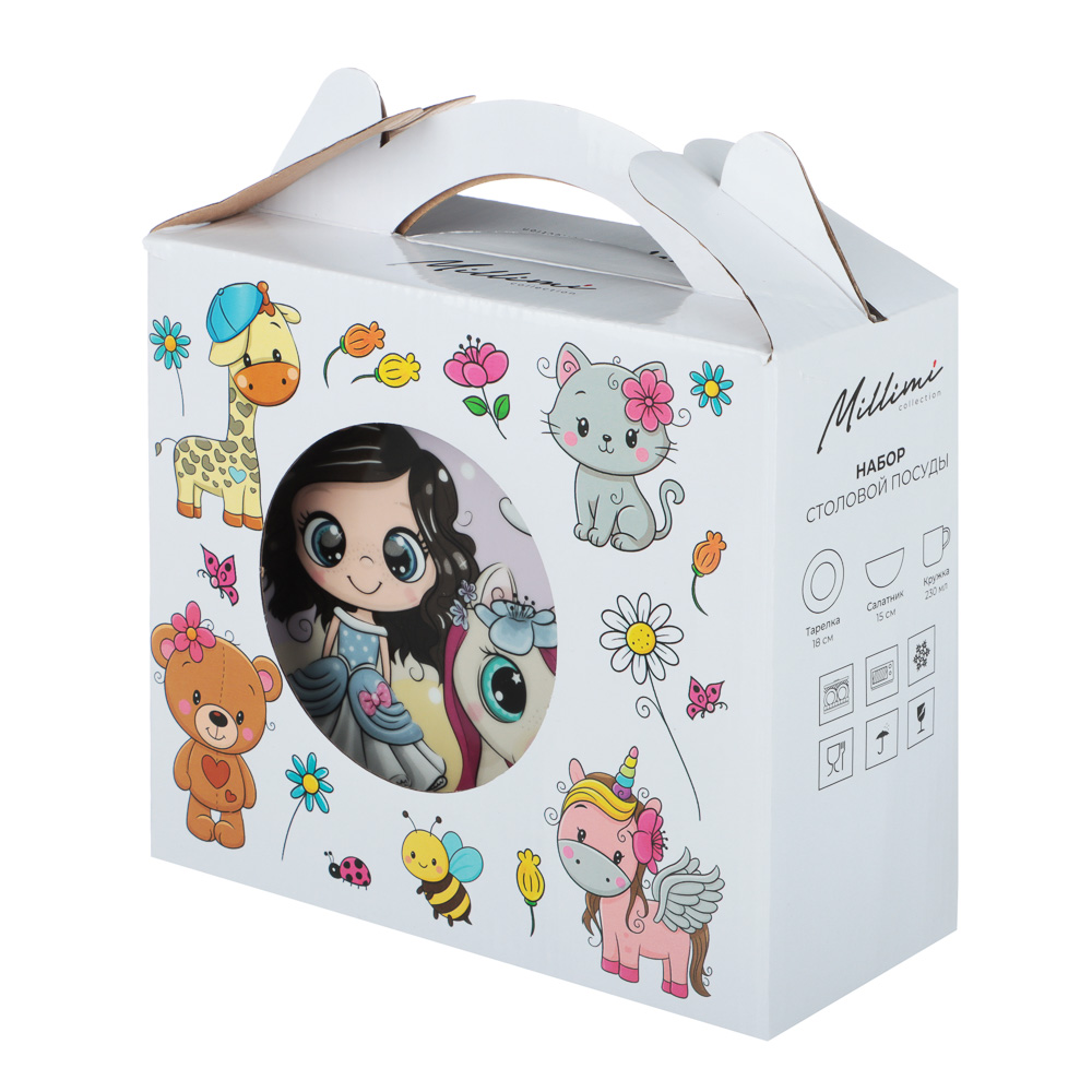 Набор посуды 3пр, тм MILLIMI Принцесса, фарфор - #8