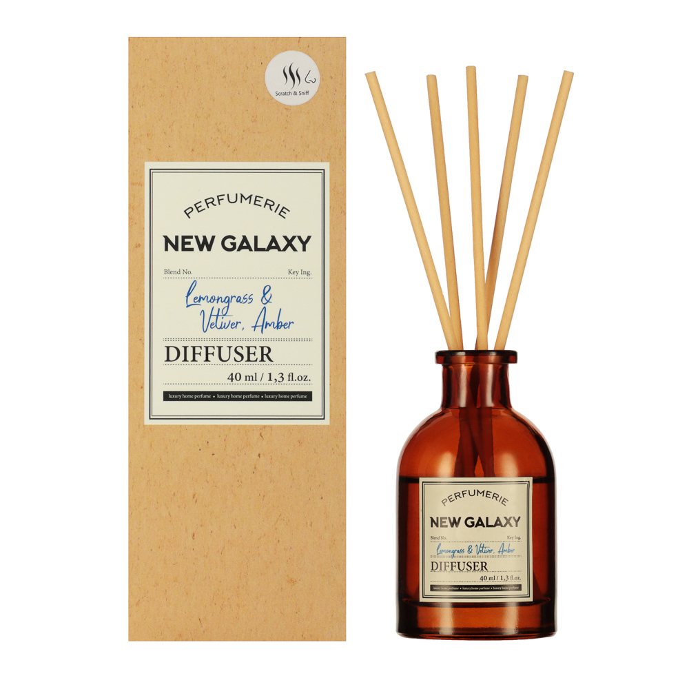 NEW GALAXY Диффузор Perfumerie, Lemongrass & Vetiver, Amber, 40мл - #1