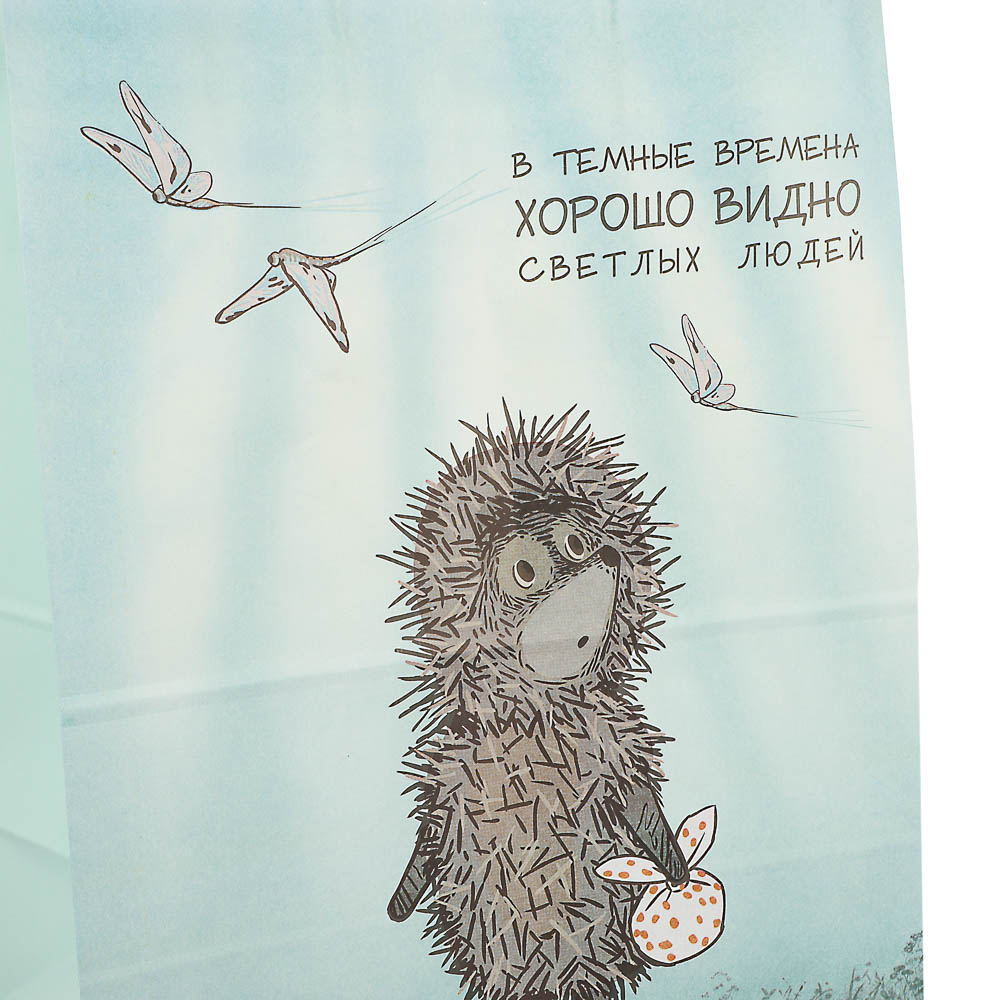 Пакет подарочный с кручеными ручками 24х14х30см, "Ёжик в тумане", в ассортименте - #3