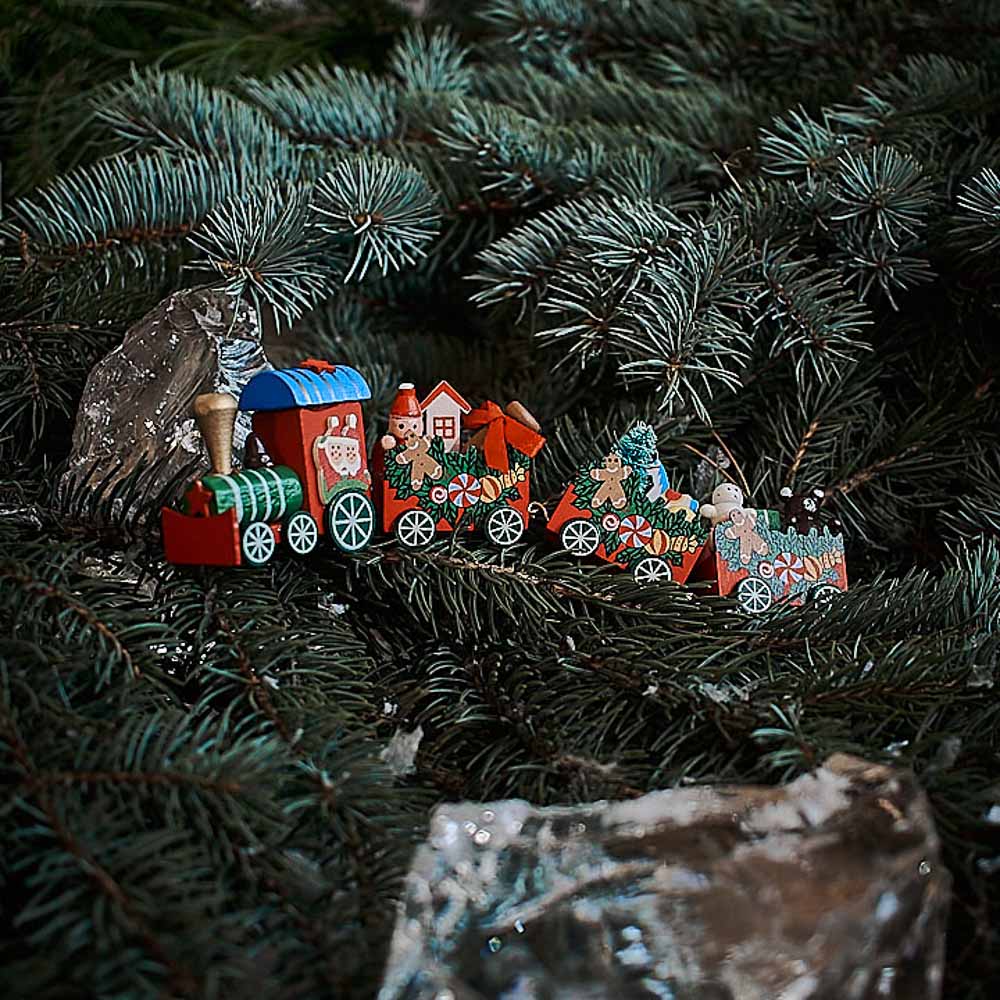 Сувенир деревянный Сноубум Паровозик новогодний, 22,5x7,5x3 см - #4