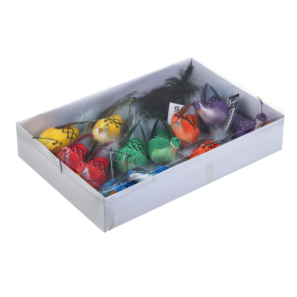 INBLOOM Птица на прищепке Павлин 18см, пенополистирол, перо - #7