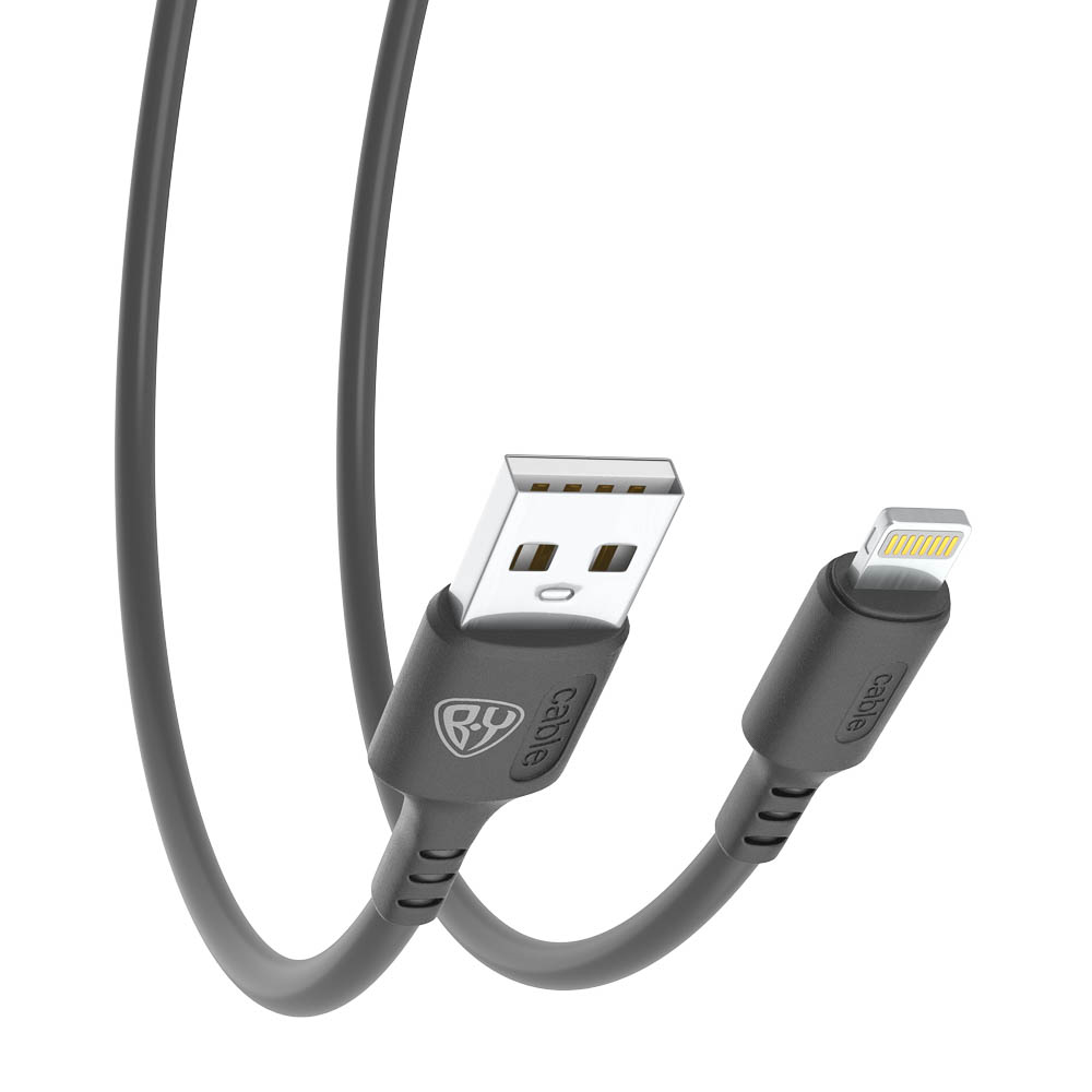Кабель для зарядки USB(A)-iP BY Fusion, 12Вт, 1 м, 2.4A, TPE, чёрный - #5