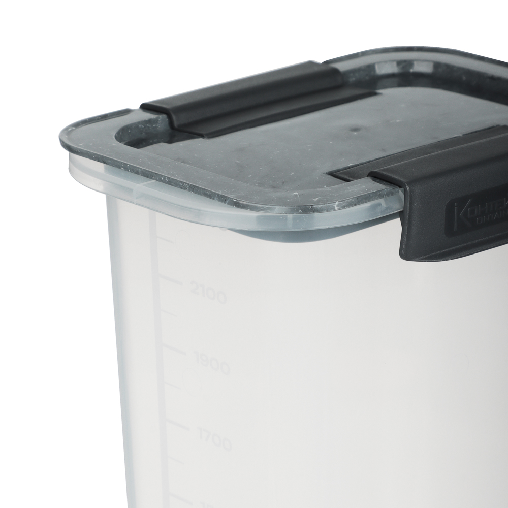 Контейнер герметичный с защелками для сыпучих продуктов 2300мл, пластик - #2