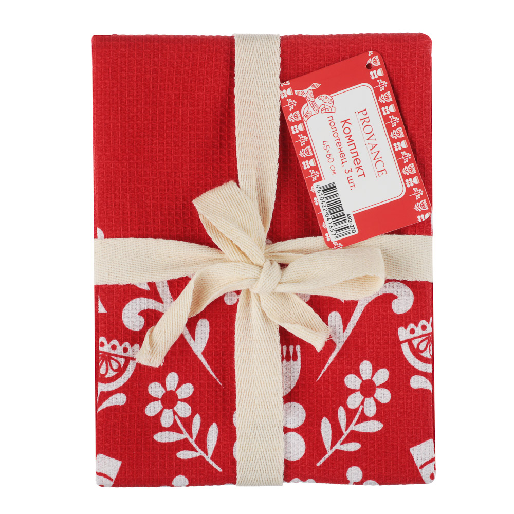 PROVANCE Красный конь Полотенце кухонное в наборе 3шт, 45х60см, 100% хлопок - #11