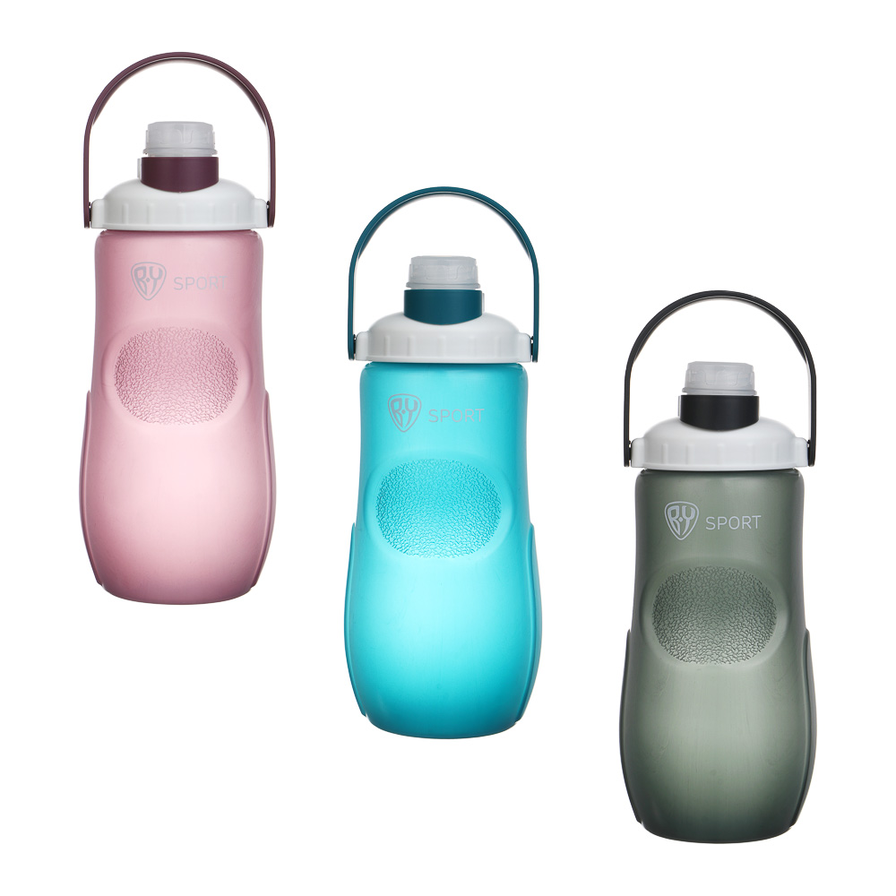 Бутылка для воды тм BY SPORT, 1000мл, 23,5х9,5см, PP, 3 цвета - #1