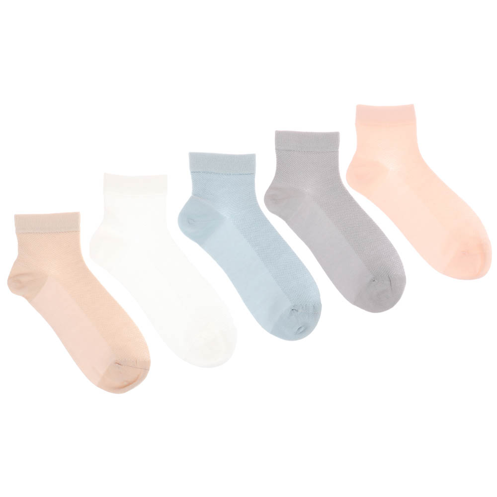 Носки женские короткие, бесшовные, тм Turkan, р. 36-41,90%хлопок,8% п/а, 2%лайкра,цвета в ас-те,0137 - #4