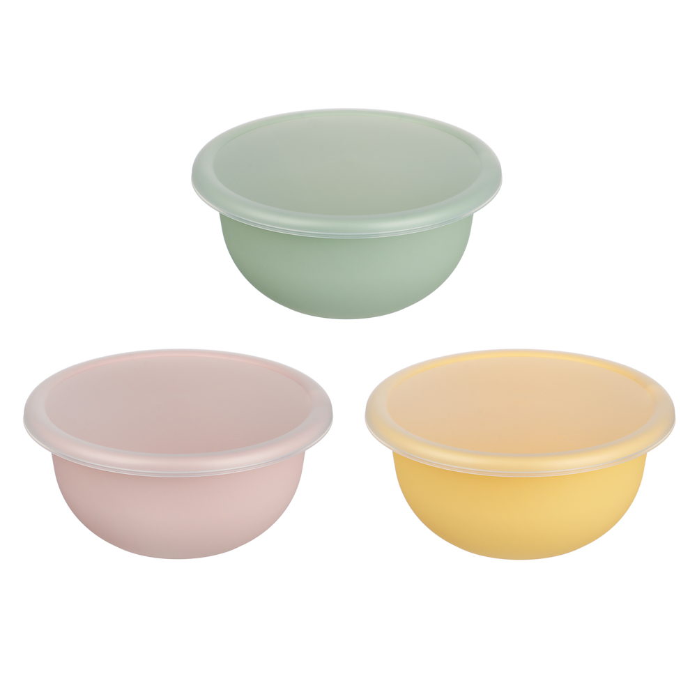 Ботаника Миска с крышкой 1,2л, пластик, 3 цвета - #1