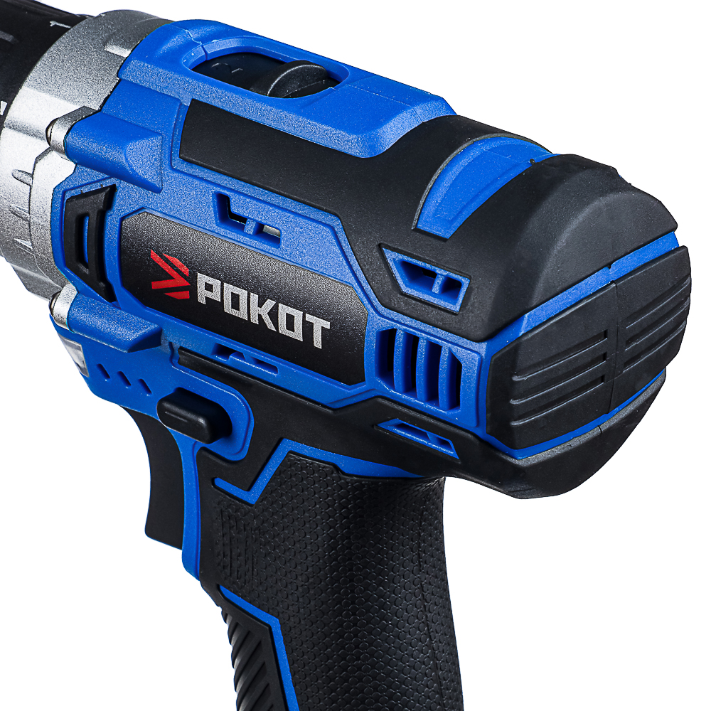 РОКОТ Дрель-шуруповерт аккум., ДША-20, 20В, бесщ., 2,0 А*ч, 0-400/0-1500 об.мин, LED подсветка, кейс - #6