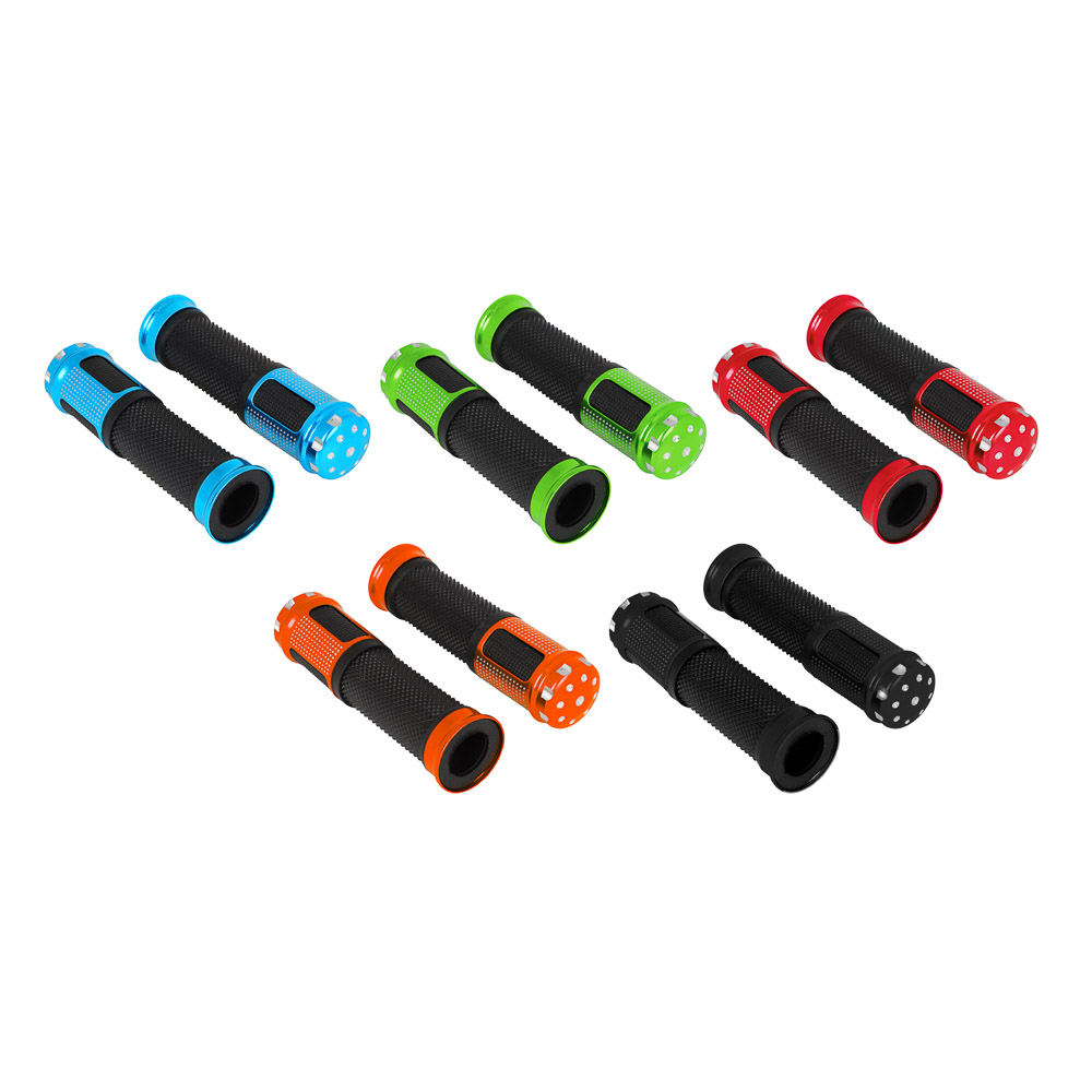 Грипсы велосипедные, тм BY SPORT, 2шт., 13см, алюминий, резина, 3 цвета - #1