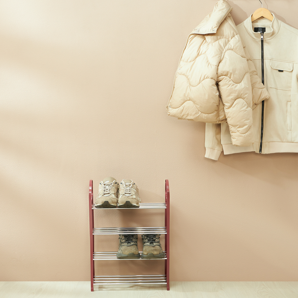 VETTA Этажерка для обуви "Принт", 4 яруса, 42x19x58см, металл, пластик - #6