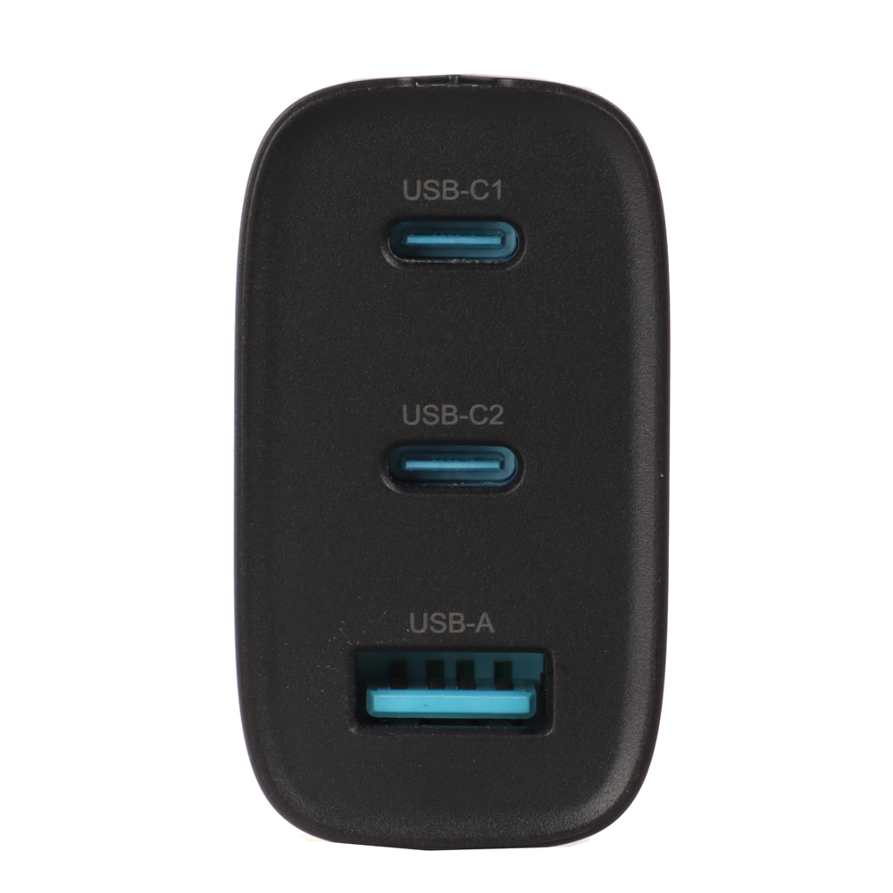BY Зарядное устройство MaxPower 65Вт, USB-A, 2xType-C 110-240 В, 50-60 Гц, пластик, чёрный - #6
