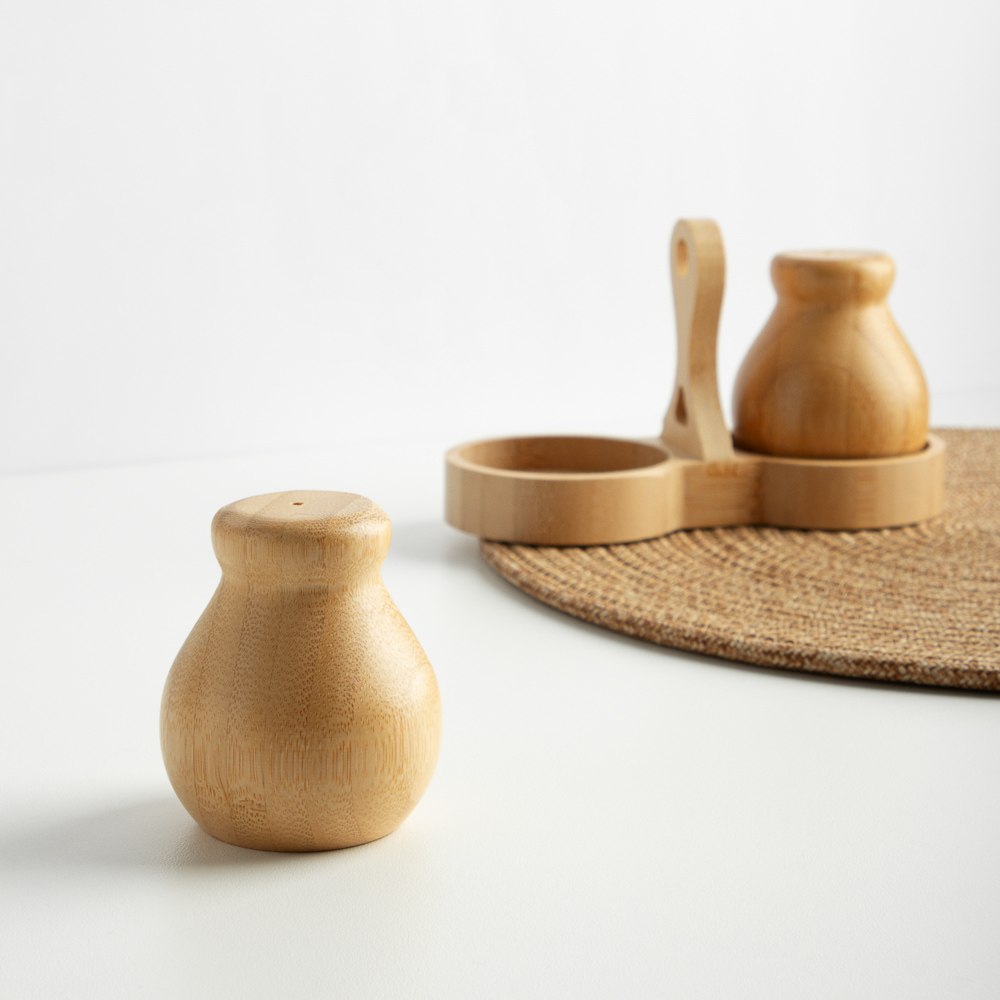 SATOSHI Набор для специй на подставке 3пр., бамбук, 15.8х7.3х9см - #11