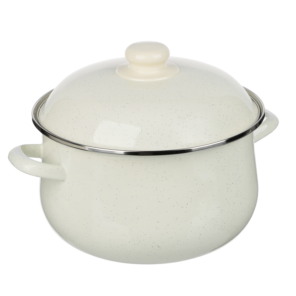 Кастрюля эмалированная VETTA Айвори, 24см, 5л, индукция - #2