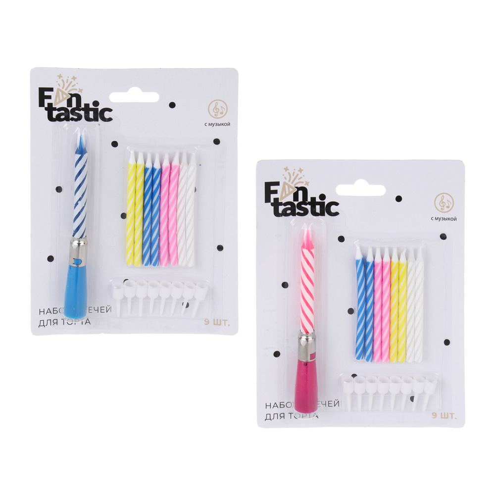 Набор свечей для торта с музыкой тм Fntastic, 1хAG3, 9 шт - #1