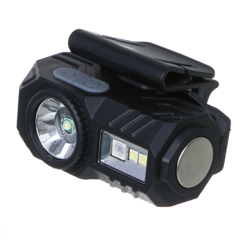 ЕРМАК Фонарь налобный,сенсорный,крепление, XPE LED+3LED,9 режимов,500мАч, 64х45х34 мм, красный свет - #10