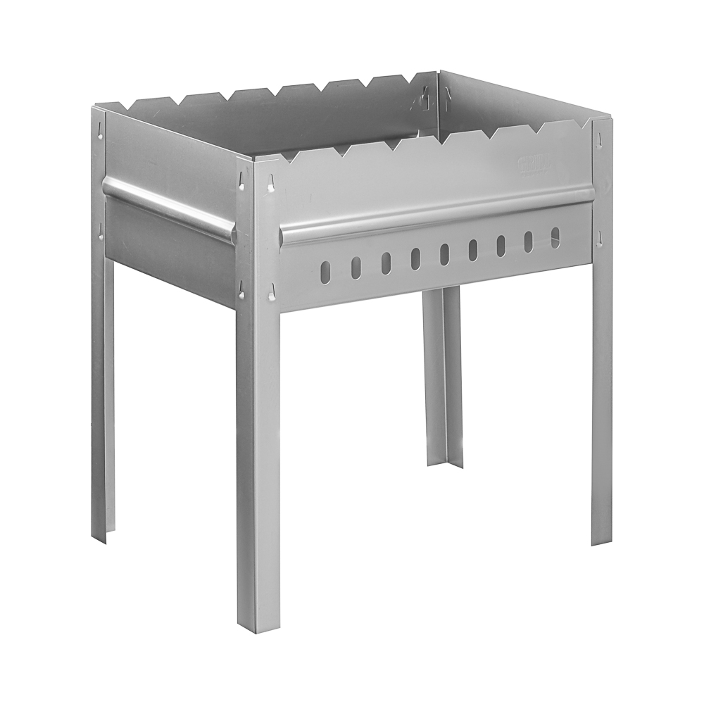 Мангал разборный в коробке, тм GRILLBOOM, 400х400х300 мм, толщина стали 0,6мм с ребром - #1