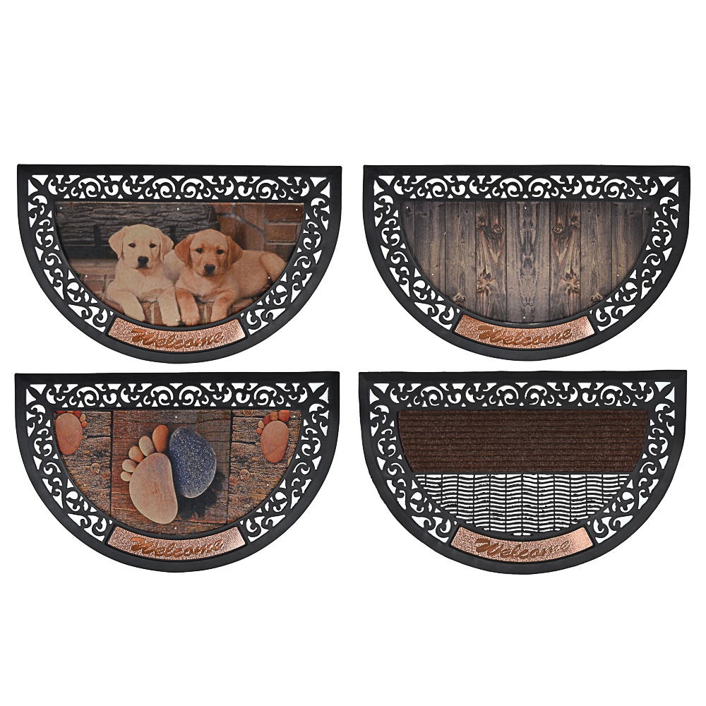 VETTA Коврик придверный, резиновый с ворсом полиэстер, 50x80см, 4 дизайна - #1