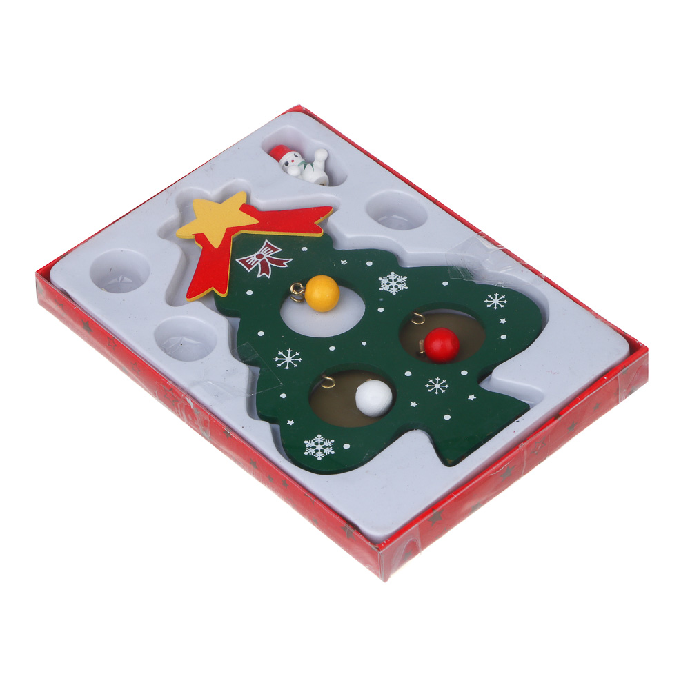 СНОУ БУМ Декор новогодний "Елочка с игрушками", 9х14см, МДФ, металл - #8