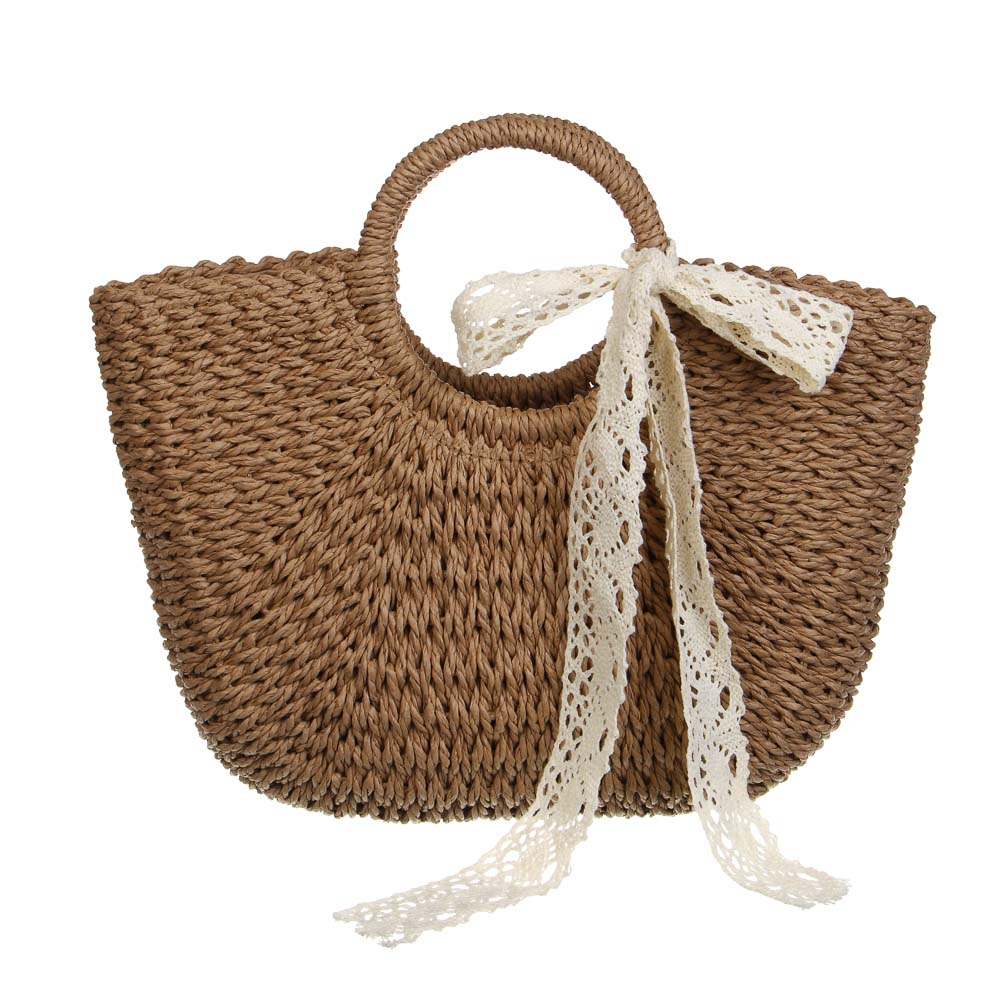 Сумка пляжная плетенная тм ЮL, 40x42см, папирус - #2