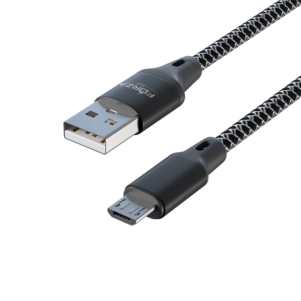 FORZA Кабель для зарядки Футбол Micro USB, 1м, 2А, стикеры в комплекте, 2 цвета, пакет - #8