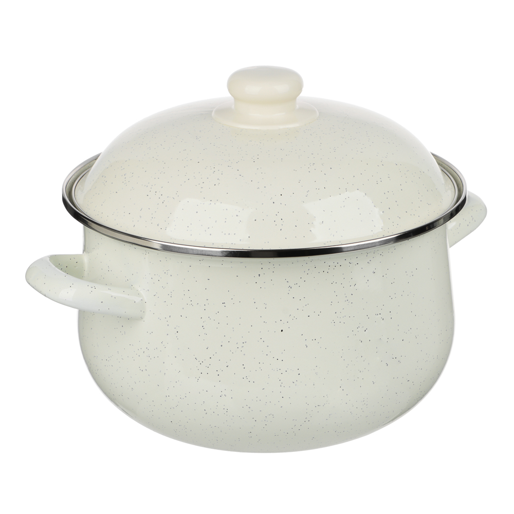 Кастрюля эмалированная VETTA Айвори, 22см, 3,6л, индукция - #2