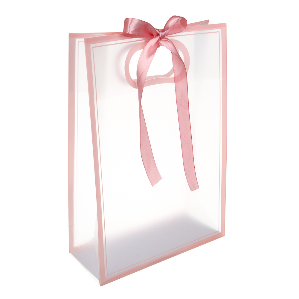 Пакет подарочный ПВХ с лентой, 24x35x10 см, 4 цвета - #2