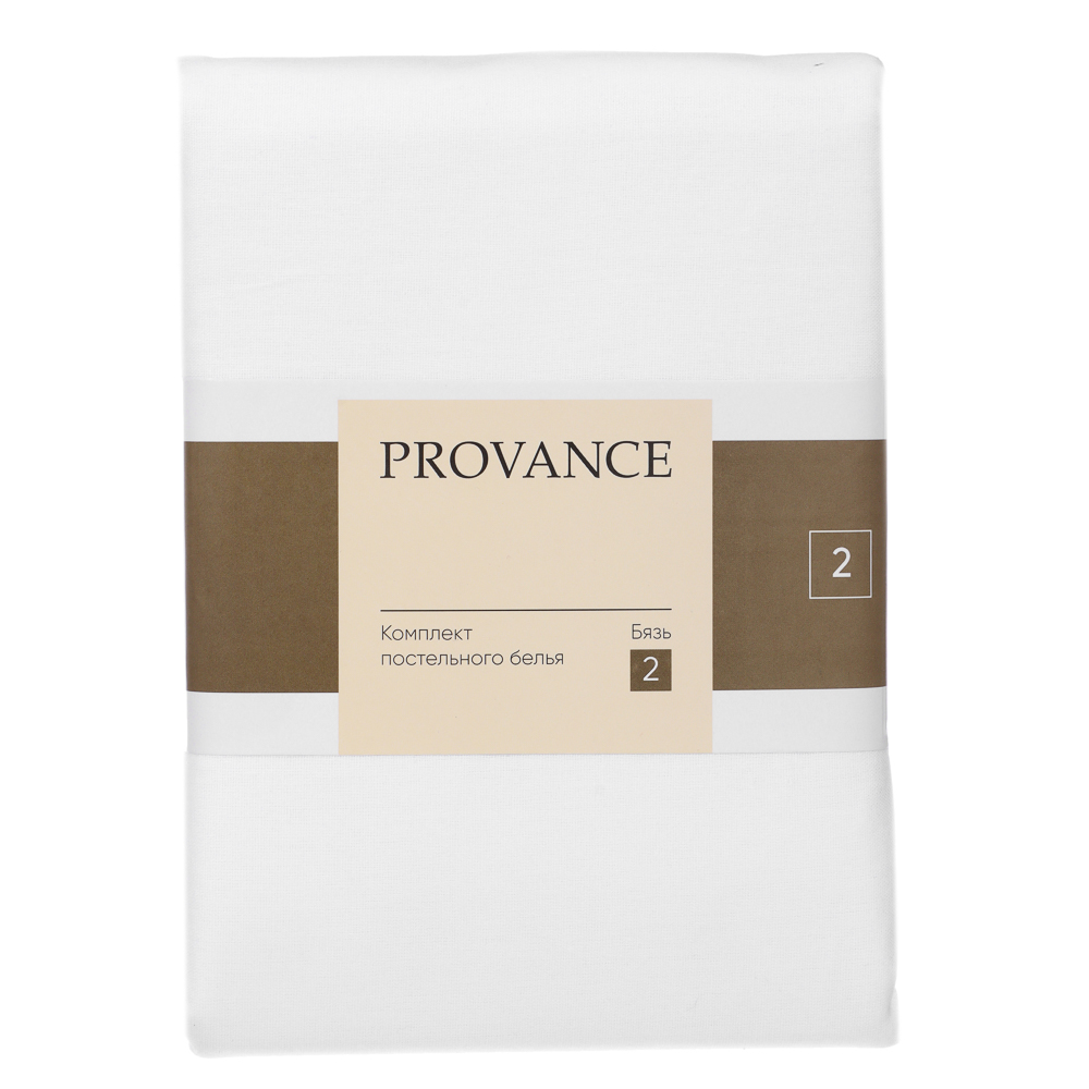 PROVANCE Комплект постельного белья 2 (3 предмета), бязь, 100% хлопок, белый / цветы - #9