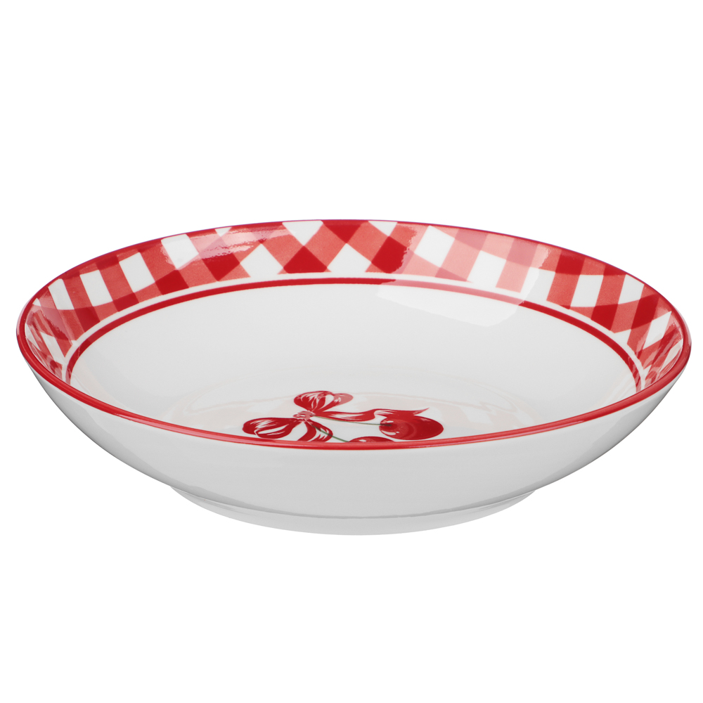 Салатник Черри тм MILLIMI, 20см, фарфор, белый - #1