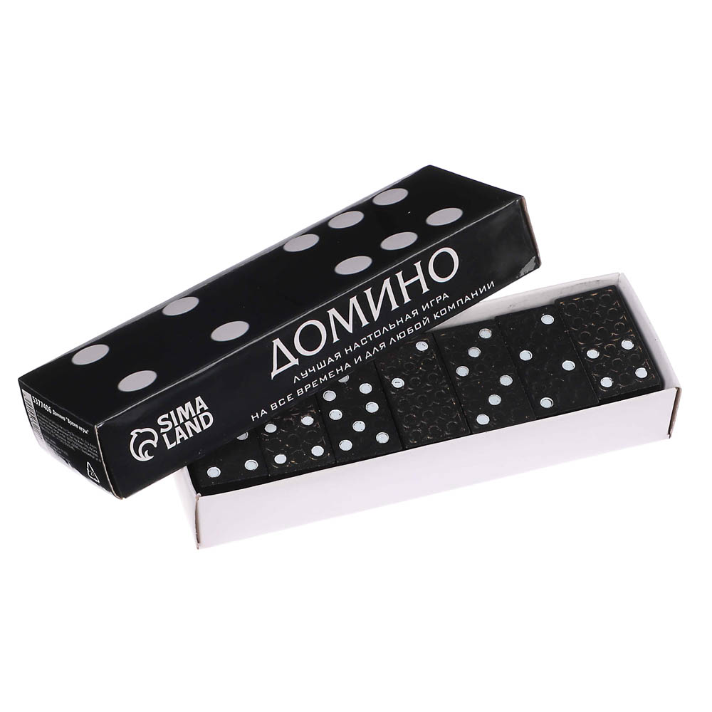Домино настольная игра "Время игры", костяшка 3,7х1,9 см, 5377406 - #2
