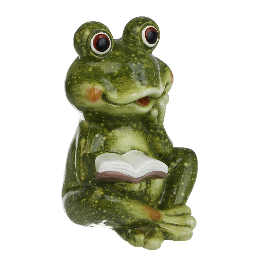 Фигура садовая "Лягушка" тм INBLOOM, 11х10,5х15см, глина - #1