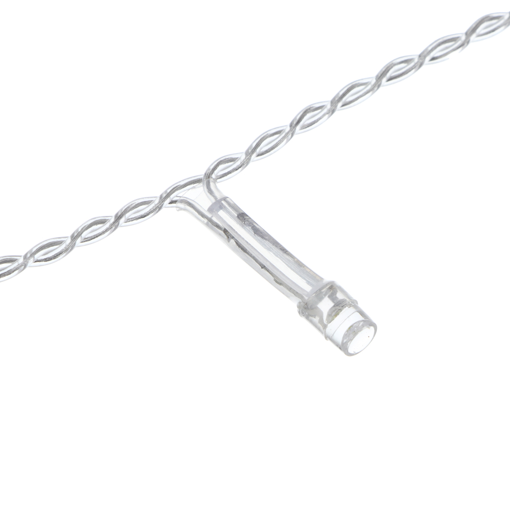 СНОУ БУМ Эл.гирлянда занавес, 1.5x1.5м, 150LED, белый, 10 нитей, пост.свеч., ПВХ прозр., 220В - #3