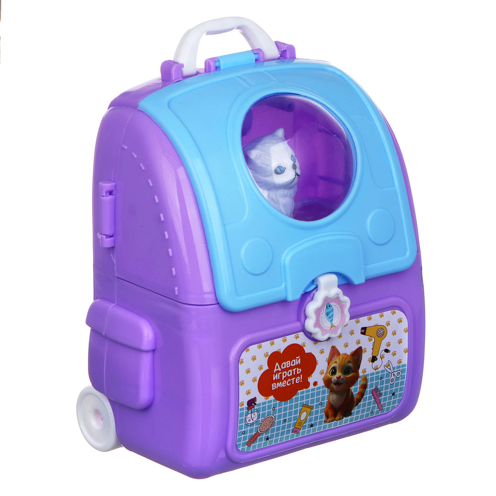 ИГРОЛЕНД Питомец в чемодане с акс., котенок, PP, ABS, 10,6х6,5х15 см, 2 диз. - #10