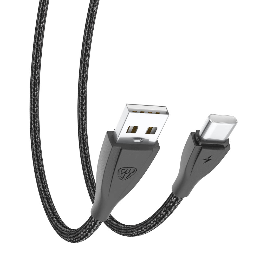 Кабель для зарядки USB(A)-Type C BY Nylon Pro, 18Вт, 1 м, 3A, нейлон, черный - #5