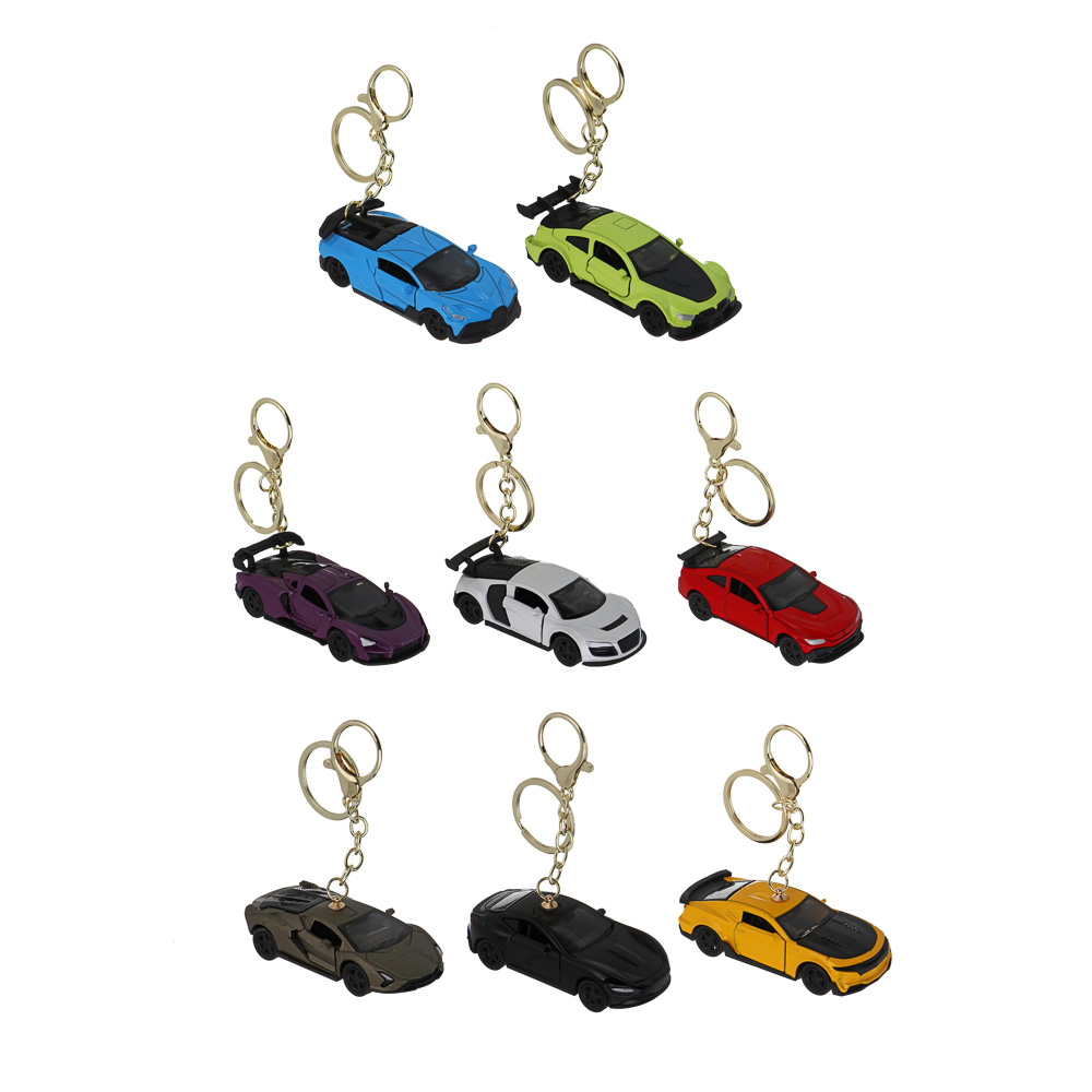 Брелок тм LADECOR "Машинка", пластик, металл, цвета в ассортименте - #1