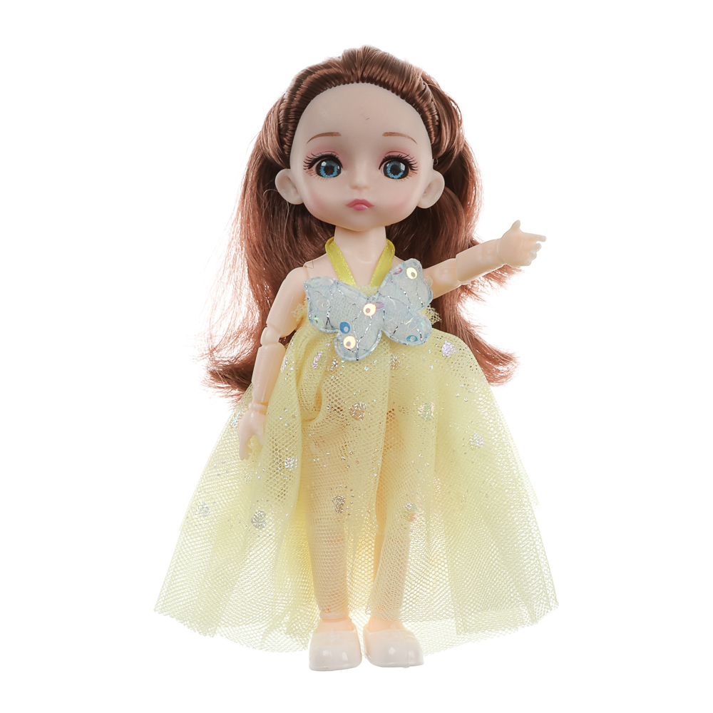 ИГРОЛЕНД Кукла шарнирная 15 см с аксессуарами, PP, ABS, PVC, 22х5,5х20 см, 4 дизайна - #24
