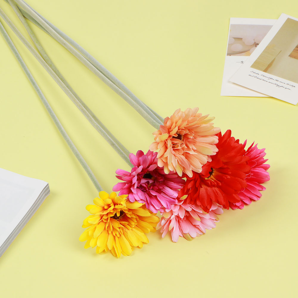 LADECOR Цветок искусственный в виде герберы, 55 см, пластик, 6 цветов - #5