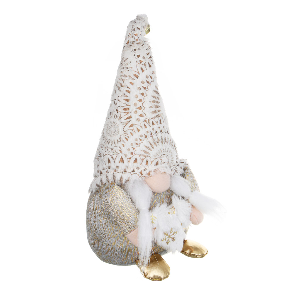 СНОУ БУМ Фигура декоративная "Гном" 38,5 см, полиэстер, 26-739 - #1